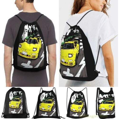 Initial D - Fd3S Vs R32 Women Drawstring Sackpack Gym Bags Men Outdoor Travel Backpacks For Training Fitness Swimming Bag