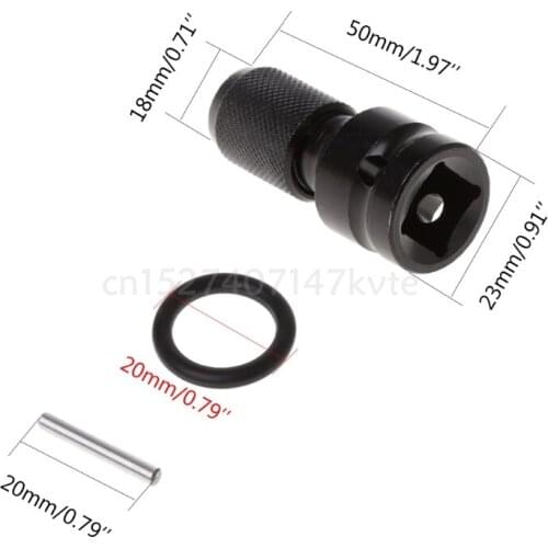 1/2"Drive To 1/4"Hex Shank Converter Quick Release Chuck Screwdriver Bit Adapter