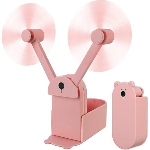 Handheld Mini Fan Desktop Creative Outdoor Handheld Folding Storage Small Fan 3000Mah Can Be Used As A Power Bank