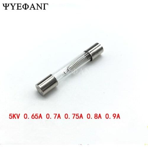5PCS 5KV microwave oven fuse 6*40mm 0.65A 0.7A 0.75A 0.8A 0.9A Glass tube fuse 650mA 700MA 750mA 800mA 900mA 6x40MM 5000V
