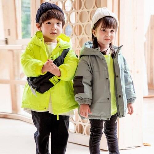 Childrens Clothing Boys Down Coat 2021 Winter New Loose Casual Hooded Outerwear Kids Thicker Warm Down Jackets For Boys A616