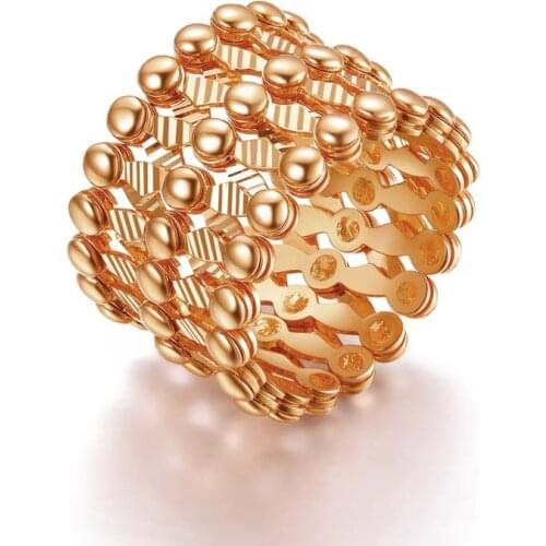 Hot Sale Italy Design AU750 Gold Magic Ring Can adjustable