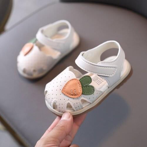 Toddler Girls Sandals Cute Newborn Soft Bottom Anti-Slip First Walkers Breathable Girls Sandalias Summer BeachPrincess BabyShoes