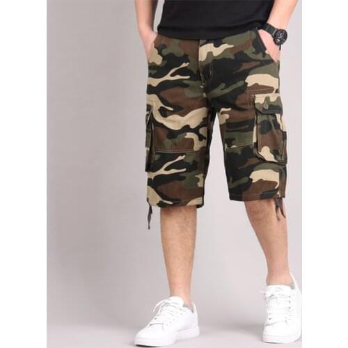 Men Outdoor Summer Tactical Shorts Breathable Cotton Wear Resistant Multi-pocket Shorts Climbing Hiking Camping Sport Panties