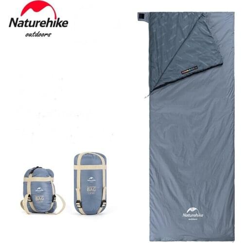 Naturehike 1 Person Outdoor Ultralight Camping Sleeping Bag Cotton Breathable Hiking Sleeping Bags Can Splicing Travel LW180