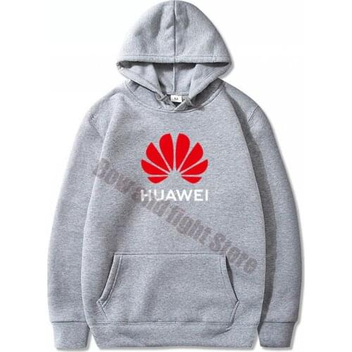 Gray Huawei Fashion Brand Mens Hoodies Spring Autumn Male Casual Hoodies Sweatshirts Men and Women Sweatshirt Hoody Tops