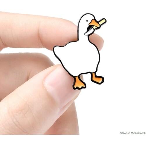 Funny Game Untitled HONK Goose Hard Enamel Brooch Pins Metal Alloy Brooches Jewelry Lapel Pins Badges Accessories