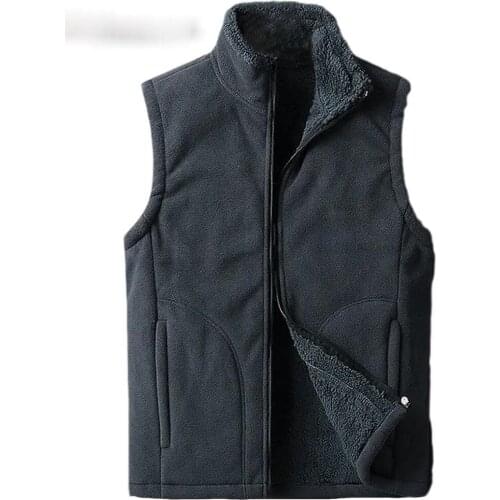 8XL Men' Sleeveless Vest Jackets Winter Fashion wool vest Male Cotton-Padded Vests Coats Men Warm Waistcoats Clothing 19461