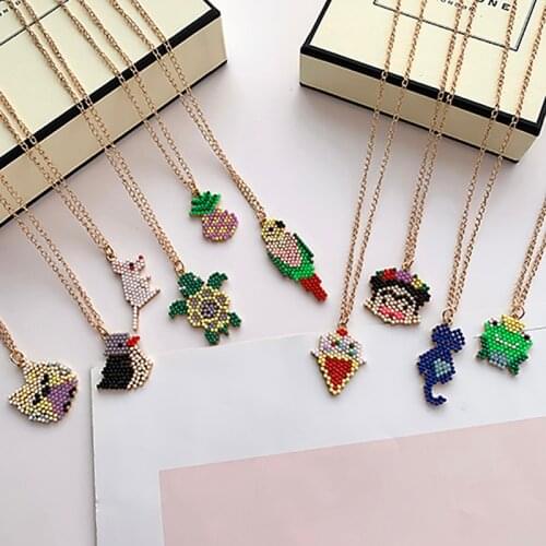 ZHINI Ethnic Tortoise Beads Pendant Handmade Necklaces for Women Vintage Gold Chain Choker Necklace Wedding Fashion Jewelry Gift