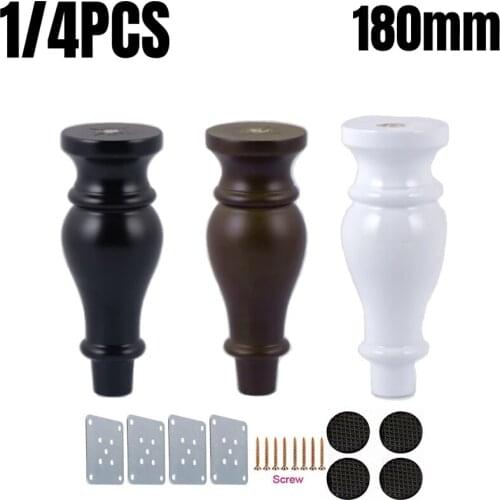 1/4PCS 180mm Solid Wood Furniture Legs Replacement Mid-Century Modern For Coffe Tea Table Sofa Bed TV Stands Cupboard Dressing