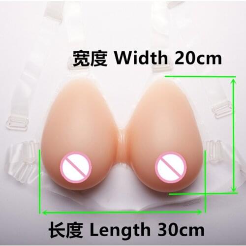 1 Pair 2400g F Cup silicone breast prosthesis huge senos de silicona Sexy fake breasts forms Boobs Tits faux gestante travesti