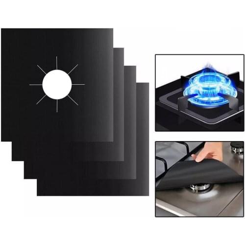 4Pc Stove Protector Cover Liner Gas Stove Protector Gas Stove Stovetop Burner Protector Kitchen Accessories Mat Cooker Cover