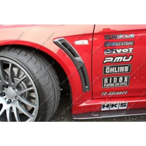 Car Accessories Carbon Fiber VS Style Front Fender Vent 2pcs Fit For 2008-2012 Evolution EVO X 10 Fender Vents