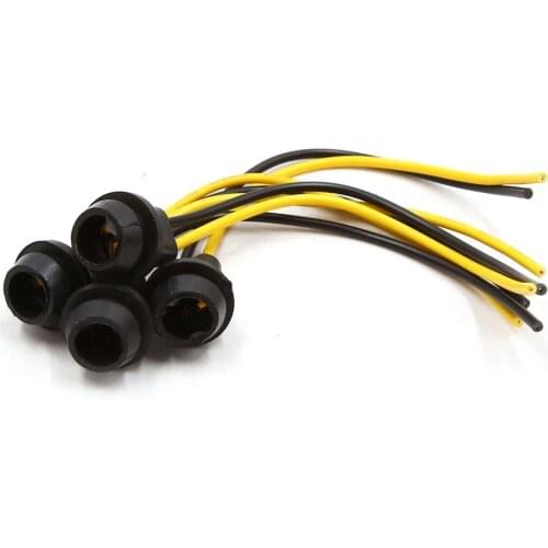 4pcs T10 Motorcycle Light Socket Connector Extension LED Wedge Holder Adapter