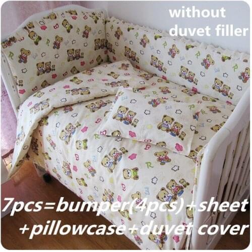 6/7PCS bed linen 100% cotton bed decoration cot baby bedding set бортики в кроватку,120*60/120*70cm
