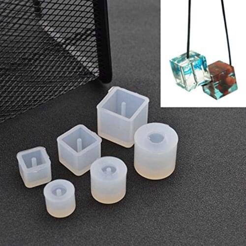 6Pcs Round Square Silicone Mold Mould Casting Resin for Jewelry Pendant Bangle Bracelet Making Mold DIY Hand Craft Tool