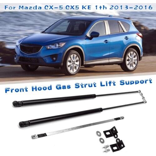 2X Front Engine Cover Bonnet Hood Shock Lift Struts Bar Support Arm Gas Hydraulic For Mazda CX-5 CX5 KE 1th 2013 2014 2015 2016