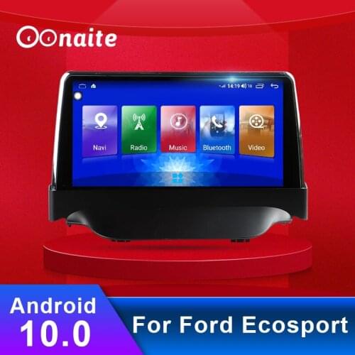 Oonaite 9.66 Inch Touch Android 8.1 Car Multimedia Navigation Radio Video Audio DVD Player BT System For Ford EcoSport