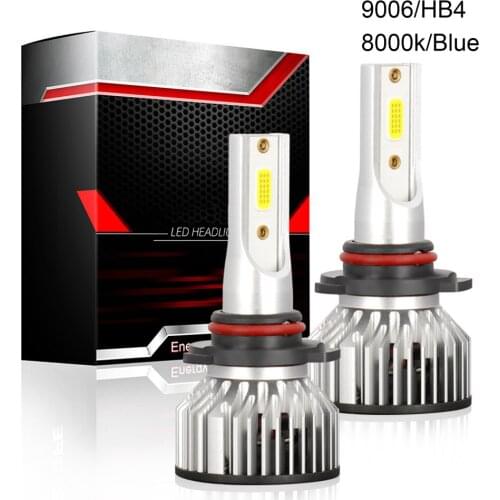 Car Headlight Bulbs 9006 / HB4 8000K 2pcs 9006/HB4 Model IP68 Waterproof 4000LM High Luminous Efficiency 40W SUVs LED Light