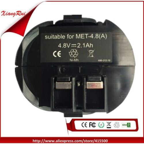 Free Shipping 2X 4.8V 2100mAh NI-MH replacement power tool battery for metabo PowerMaxx/Powergrip2/6.31858/6.27270/6.27271