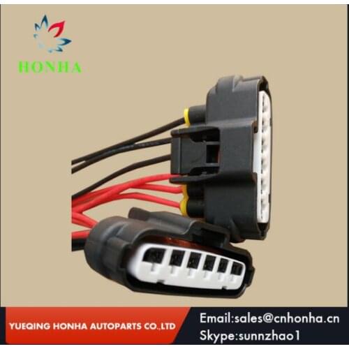 Free shipping 5/10/20/50 pcs 6-way pin throttle repair wire harness connector pigtail Sensor 90980-11858 with 15cm 18AWG wire