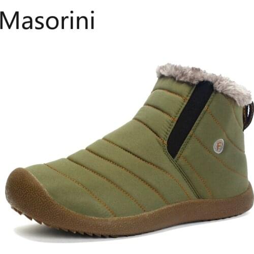 New Arrival 2020 Non-slip Fashion Trend Mens Winter Boots Fur Warm Shoes Waterproof Snow Boots For Adult Plus Size 38-47