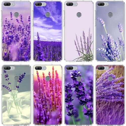 Simple lavender Purple flowers Case For Huawei Honor 10 9 20 Lite 9X 8X 8A Pro 7A 7X Y5 Y6 Y7 Y9 2019 V20 V30 Soft Phone Cover C