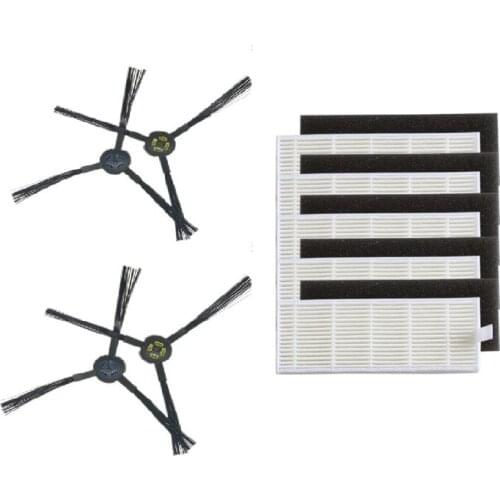 14 Pcs/lot Robot vacuum cleaner Hepa filter for ILIFE A7 A9s parts filter Side Brush robot vacuum cleaner parts