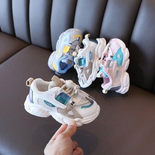 CAPSELLA KIDS Sports Shoes Boys Mesh Breathable Outdoor Shoes Girls Casual Running Shoes Children Sneakers Size 21-36