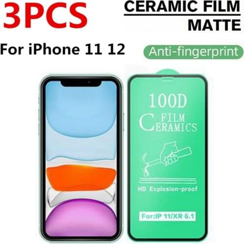 100D Ceramic tempered glass for iPhone 12 Pro Max Mini glass Screen Protector Film on for iPhone 12 11 Pro 6 6s 7Plus 8 X XS XR