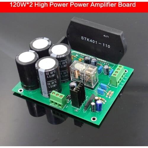 KYYSLB 120W*2 Home High Power Power Amplifier Board AC Dual 20-42V STK401-140 Thick Film Fever Music Power Amplifier Board Kit