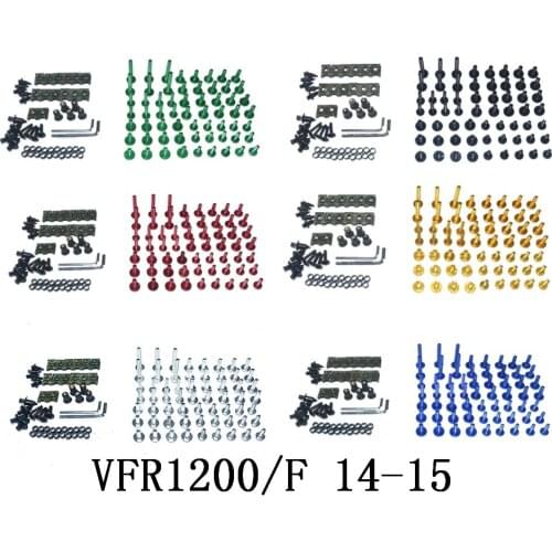 Motorcycle Complete Fairing Bolts Kit Bodywork Screws For Fit HONDA VFR1200/F 2014-2015