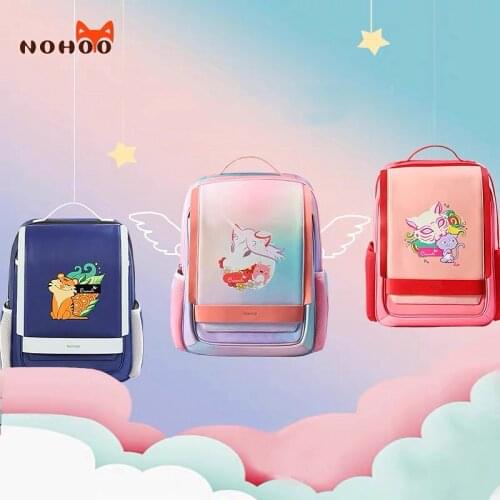 NOHOO Kids School Backpack Waterproof Large Capacity Primary Orthopedics Schoolbags For Boys Girls Unicorn Children Book Bags