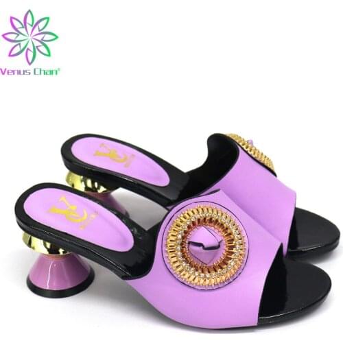Latest Design African Women Wedding Shoe Clear Rhinestone Heels 2021 Fashion Women Ladies Shoes and Sandals Nigerian Party Pumps