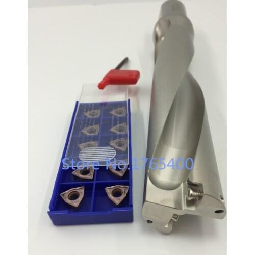 New 1pcs WC C32-D26-2D-52L U Drill +10pcs WCMT050308 ACZ330 carbide inserts indexable drill bit tool