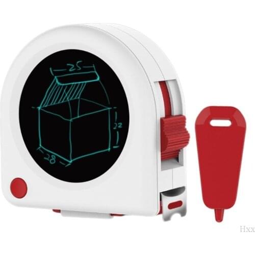 New 5m/16ft Tape Measure with LCD Writing Tablet Drawing Board for Construction/Carpenter/DIY Measurement