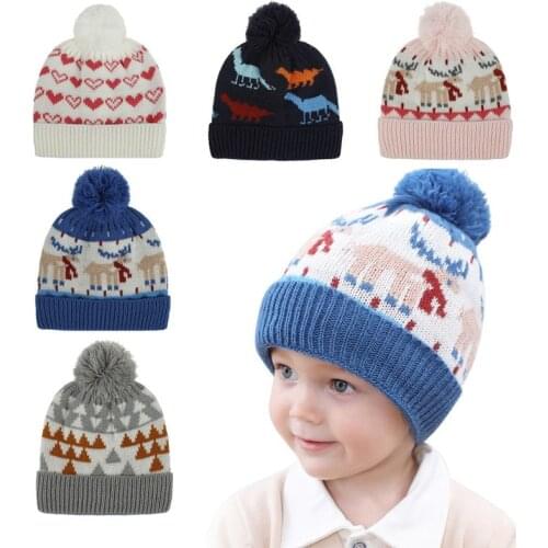 Hot Baby Beanies Baby Hat Winter Children Hat Knitted Cute Cap For Girls Boys Casual Solid Color Girls Hat Baby Beanies