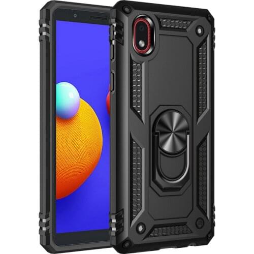 Shockproof Case Back Cover for Samsung M01 Core Case Metal Ring Car Phone Holder Coque for Samsung Galaxy M01 Core M 01 Cover