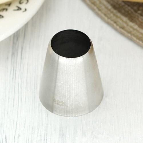#R22L Round Shape Piping Nozzle Cream Pasting Icing Tips For DIY Cookies Meringue Macaroon Cake Decorating Large Size