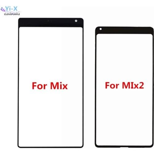 Touch screen For XiaoMi Mix Xiaomi Mix2 Front Outer Glass Top Lens Touch Screen Panel (No Digitizer) Replacement Parts