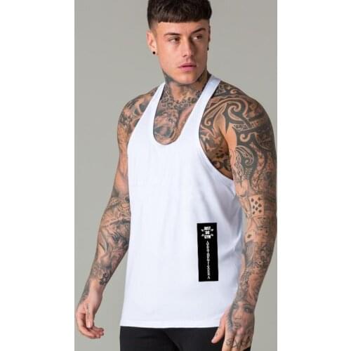 Workout Gyms Sport Vest Singlets Cotton Muscle Undershirt Clothing Bodybuilding Tank Tops Men Casual Fitness Sleeveless Shirt