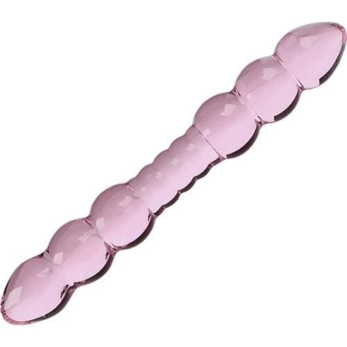 Glass Dual Head Anal Plug Erotic Sex Toys for Women Female Masturbation Prostate Massage Butt Stimulation