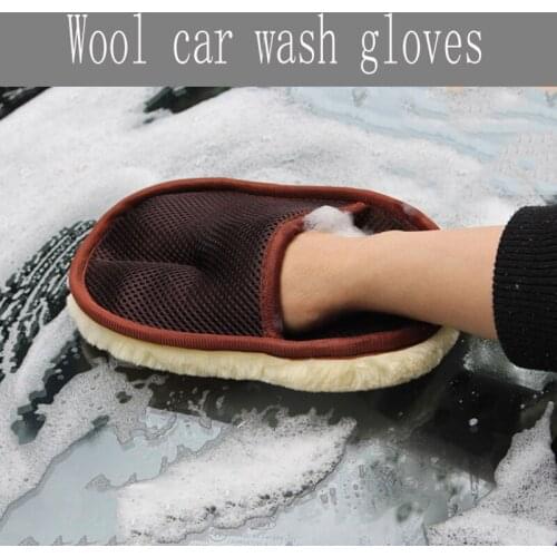 1pcs Microfiber Wool Soft Auto Car Washing Glove Cleaning Car Cleaning Glove Motorcycle Washer Care Car Paint Wash Care Tools