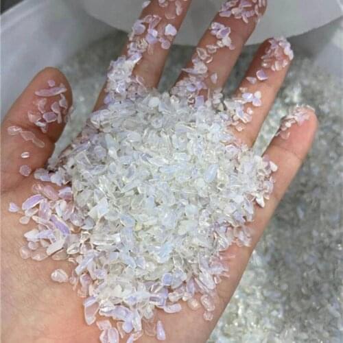100g natural opal crystal tumbled stone particles Gemstone mineral chips natural point Beads Chakra Healing Decorations
