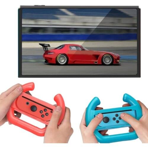 2 Pieces TNS-852B Upgraded Game Steering Racing Handle Grip Bracket Steer Wheel Holder Compatible with Switch/Swicth OLED