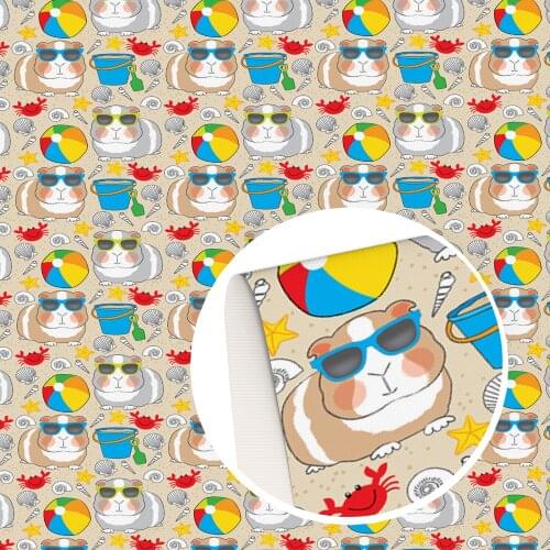 20*33cm Guinea Pig Ordinary Faux Synthetic Leather Fabric For Bows Leather Crafts DIY Handmade Material,1Yc20671