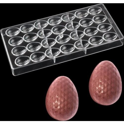 28 hole diamond Easter eggs polycarbonate chocolate mold for baking cake decoration, DIY candy Confectionery tools