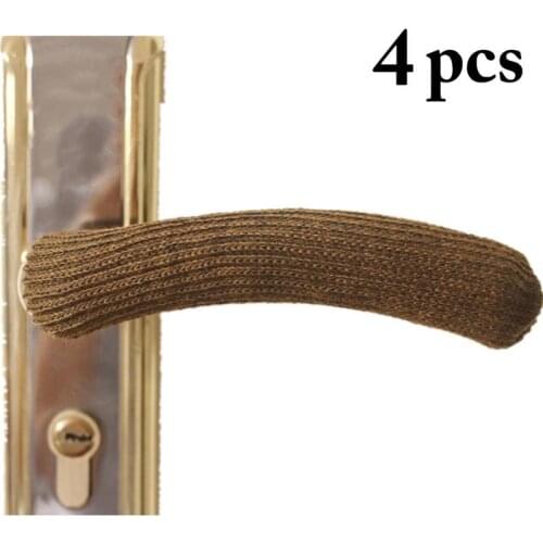4PCS Door Knob Cover Knitted Non-slip Door Handle Cover Door Handle Protector