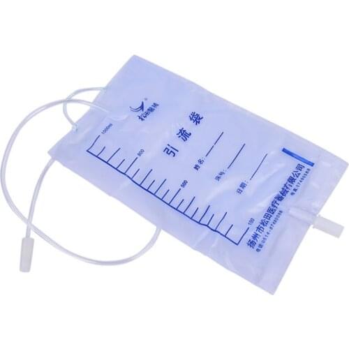 5Pcs Medical latex sleeve type disposable urine bag Male Drainage bag 1000ML Urine collector with urine Health Care Braces