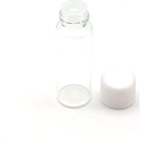 5pcs Empty 5ml Essential Oil Glass Bottle With No Hole Screw Cap Mini Clear Wishing Perfume Vial